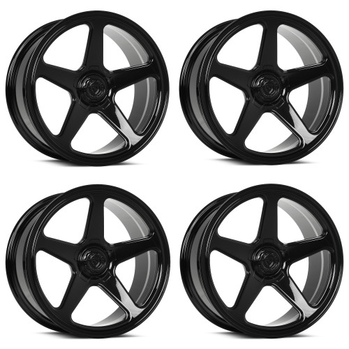 Set 4 19" Dolce Performance Stella Gloss Black 19x8.5 Wheels 5x4.5 35mm Rims