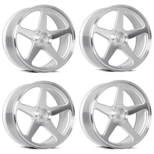 Set 4 18" Dolce Performance Stella Silver Machined Face 18x8.5 5x4.5 35mm Wheels Luxury Rims