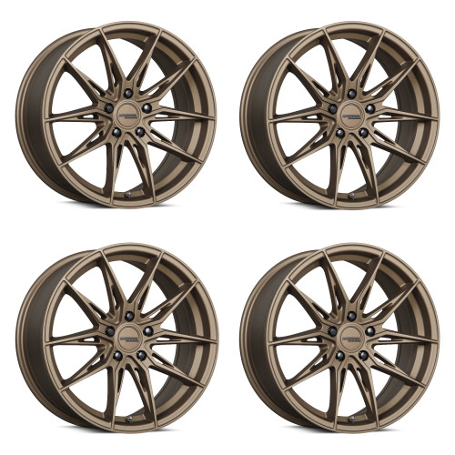 Set 4 18" Katana Racing KR10 Matte Bronze Wheels 18x8 5x4.5 (5x114.3) 40mm Rims Tuner Street Track Wheels