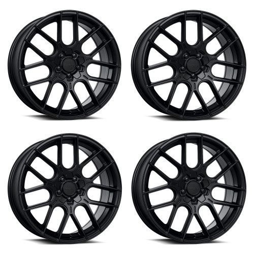 Set 4 18" Katana Racing KR04 Matte Black Wheels 18x8 5x105 5x114.3 40mm Rims