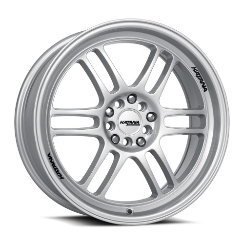 Set 4 18" Katana Racing KR02 Glossy Sliver Wheels 18x8 5x112 5x114.3 40mm Rims