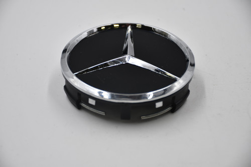 AfterMarket Gloss Black/Chrome Wheel Center Cap Hub Cap C151-1 3" AfterMarket Mercedes Snap in