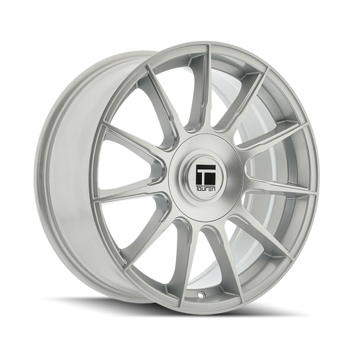 18" Touren 3281 Gloss Silver Wheel 18x8 5x4.25 (5x108) 5x115 38mm Rim