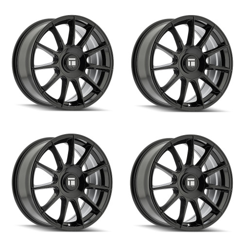 Set 4 18" Touren 3281 Gloss Black Wheels 18x8 5x112 5x120 35mm Rims