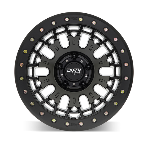 17" Dirty Life DT-3 Satin Black 17x9 Wheel 6x5.5 -12mm For Chevy GMC Ram Rim