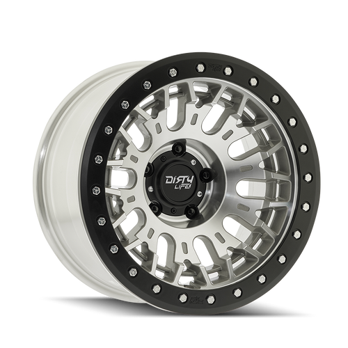 17" Dirty Life DT-3 Machined 17x9 Wheel 5x5 -12mm Offroad For Jeep Truck Rim