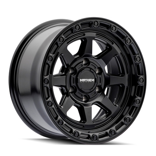 20" Mayhem Ridgeline 8306 Satin Black Wheel 20x9 6x5.5 (6x139.7) 18mm Truck Rim