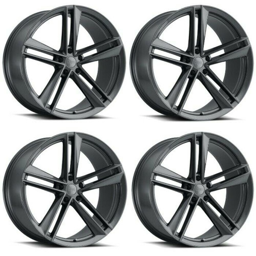 Set 4 OHM Lightning 20x10 5x120 Gloss Gunmetal Wheels 20" 35mm Rims