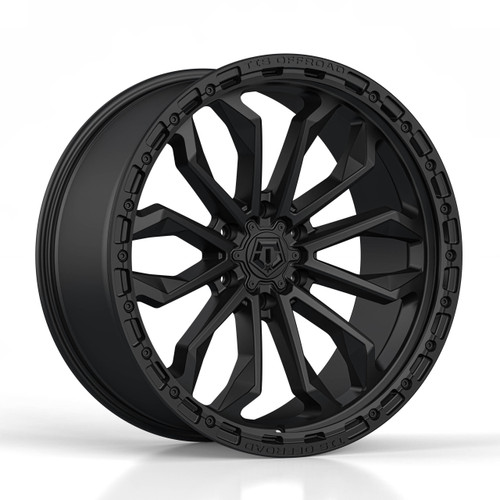 Set 4 22" TIS 556SB Satin Black Satin Black Ring Wheels 22x10 6x5.5 10mm Rims