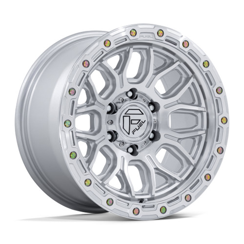 Set 4 20" Fuel FC881 Surge Gloss Silver Machined Face 20x10 8x6.5 -18mm Wheels