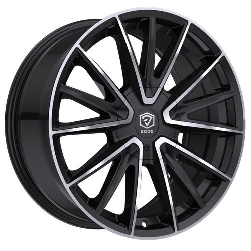 18" Edge Street 353MB Gloss Black Machined Face Wheel 18x8 5x4.5 5x120 40mm Rim