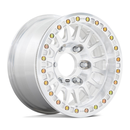Set 4 17" KMC KM445 Impact Forged Beadlock Raw Machined 17x9 6x135 -12mm Wheels Truck SUV Rims
