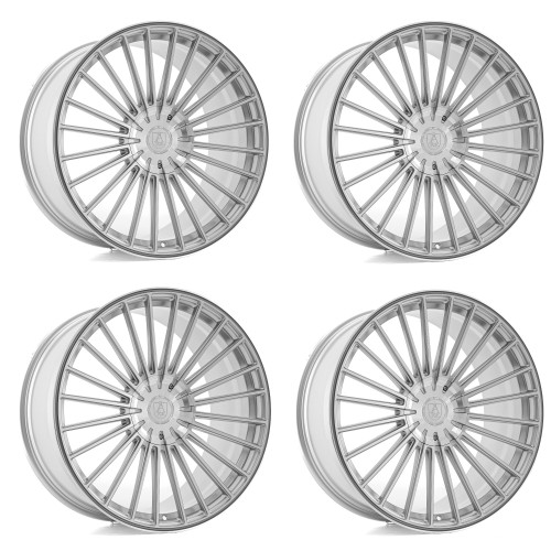 Set 4 22" Axe EX EX50 Silver 22x10 Wheels 5x4.25 (5x108) 30mm Luxury Car Rims
