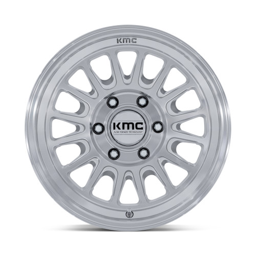 18" KMC KM733 Impact FFT Gloss Silver Machined Face 18x9 Wheel 6x5.5 18mm Rim