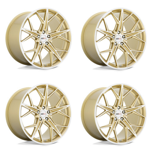 Set 4 Cray Hammerhead 20x11.5 5x120 Gold W/ Mirror Face Wheels 20" 52mm