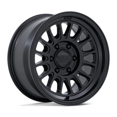 Set 4 17" KMC KM733 Impact FFT Matte Black 17x8.5 Wheels 6x135 25mm Offroad Rims For Ford Lincoln Truck SUV
