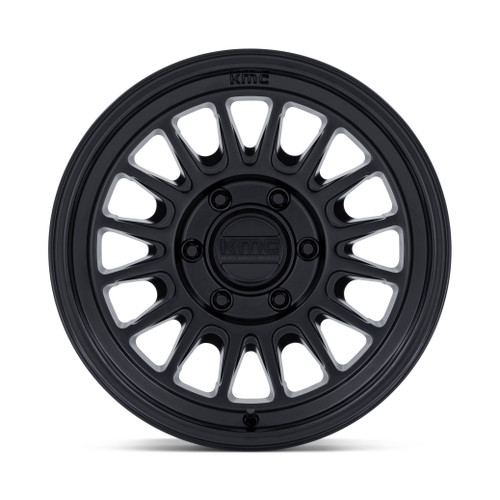 17" KMC KM733 Impact FFT Matte Black 17x8.5 Wheel 5x5 0mm Offroad For Jeep Rim