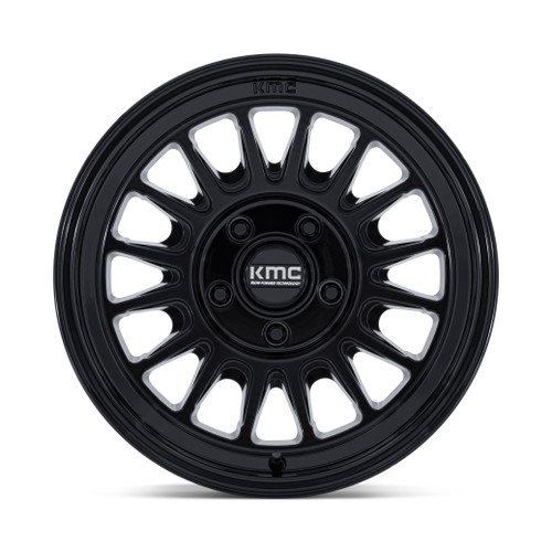 18" KMC KM733 Impact FFT Gloss Black 18x9 Wheel 6x5.5 18mm Offroad Truck SUV Rim For Chevy GMC Ram Cadillac