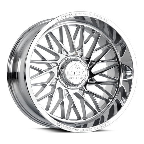 22" Lock X-Treme Bandit Chrome 22x12 Wheel 6x135 6x5.5 (6x139.7) -44mm Truck Rim