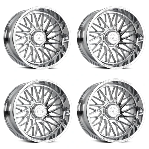 Set 4 22" Lock X-Treme Bandit Chrome 22x12 Wheels 6x135 6x5.5 -44mm Truck Rims
