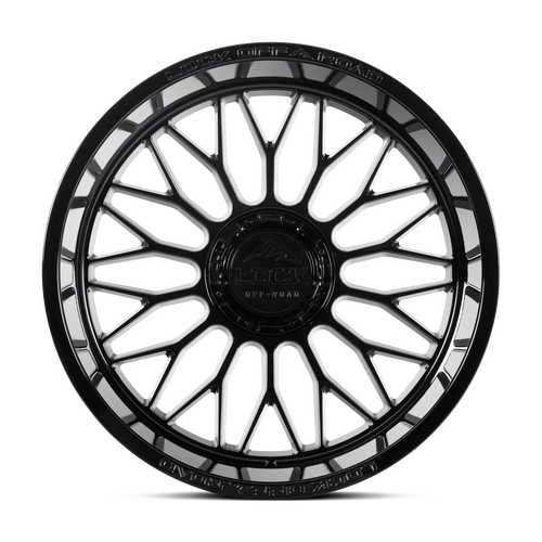 20" Lock X-Treme Rampage Gloss Black 20x9 Wheel 8x170 1mm For Ford Truck Rim