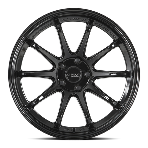 18" Katana Racing HR06 Gloss Black Wheel 18x8.5 5x4.5 (5x114.3) 35mm Racing Rim