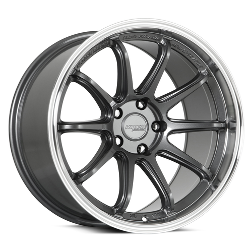 18" Katana Racing HR06 Gloss Gunmetal Wheel 18x9.5 5x120 38mm HR06-189545GMML38