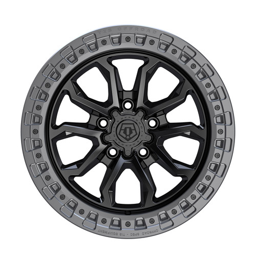 17" TIS 556BA Black Anthracite Ring Wheel 17x9 5x5 (5x127) -12mm Offroad Rim