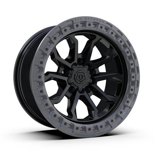 Set 4 17" TIS 556BA Black Anthracite Ring 17x9 5x5 (5x127) -12mm Offroad Wheels For Jeep Truck