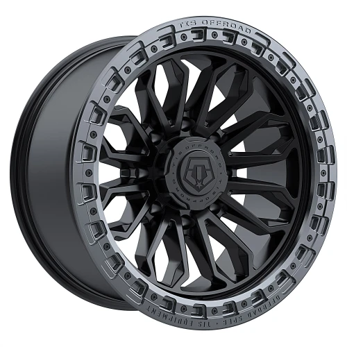 Set 4 20" TIS 556BA Black Anthracite Ring Wheels 20x10 8x6.5 -20mm Offroad Rims