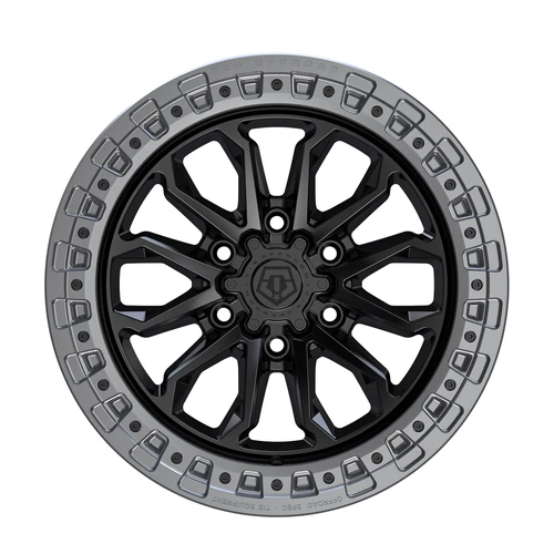 17" TIS 556BA Black Anthracite Ring Wheel 17x9 6x5.5 (6x139.7) 0mm Truck SUV Rim