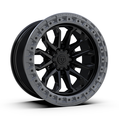 17" TIS 556BA Black Anthracite Ring Wheel 17x9 6x5.5 (6x139.7) -12mm Truck Rim