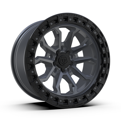 17" TIS 556AB Anthracite Black Ring Wheel 17x9 5x5.5 (5x139.7) -12mm Offroad Rim For Dodge Ram Truck