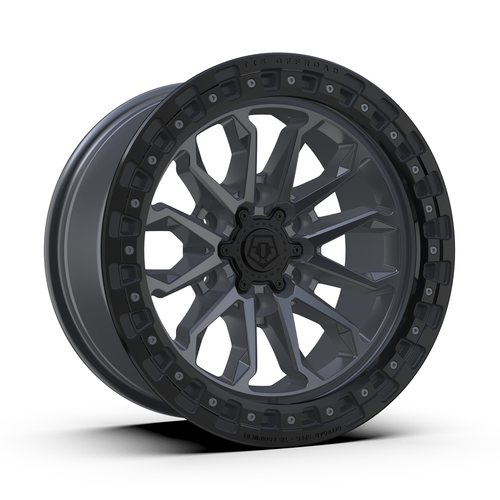 17" TIS 556AB Anthracite Black Ring Wheel 17x9 6x5.5 (6x139.7) 0mm Truck SUV Rim