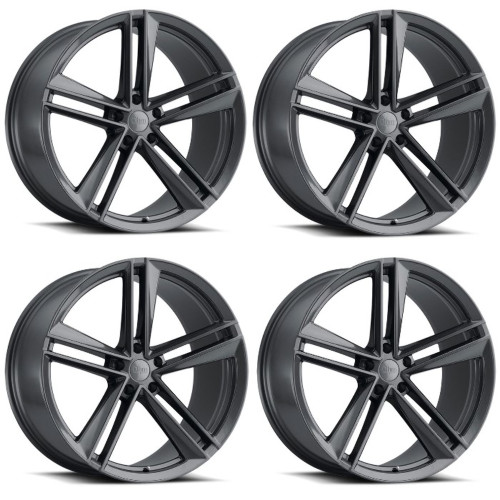 Set 4 OHM Lightning 20x9 5x120 Gloss Gunmetal Wheels 20" 30mm Rims