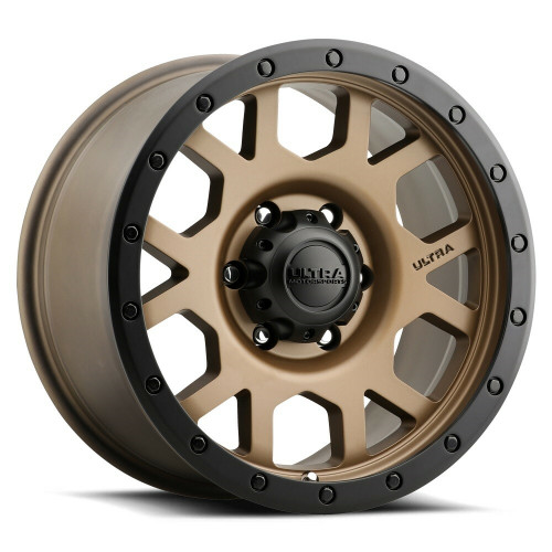 Set 4 17" Ultra 113BZ The Boss Satin Bronze Black Lip 17x9 Wheels 6x135 01mm Rim Truck SUV Rims