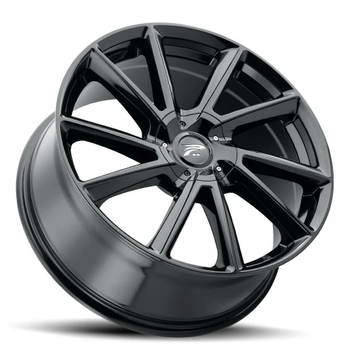 17" Platinum 466BK Mystic Gloss Black Clear Coat 17x8 Wheel 5x108 5x4.5 40mm Rim Street Wheel