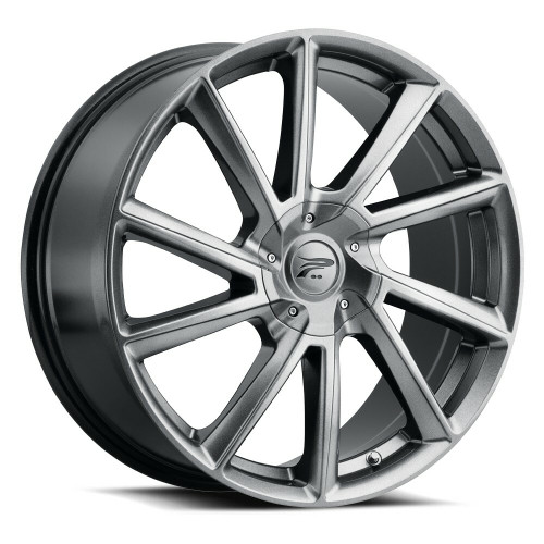 17" Platinum 466G Mystic Bright Graphite Silver 17x8 Wheel 5x110 5x115 35mm Rim Street Wheel