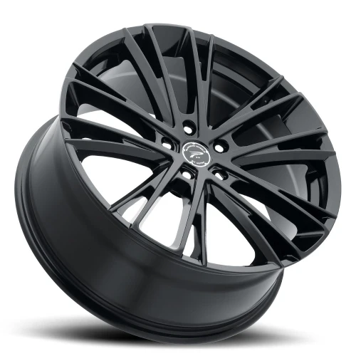 17" Platinum 458BK Prophecy Gloss Black Clear Coat 17x8 Wheel 5x112 40mm Rim