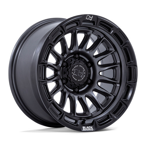 20" Black Rhino Hard Alloys BR025 Rival Gunmetal Matte Blk-Lip 20x9 5x5 1mm Rim Offroad For Jeep Truck Wheel