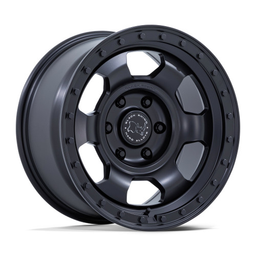 Set 4 17" Black Rhino BR029 Trooper Matte Black 17x8.5 Wheels 5x4.5 25mm Rims