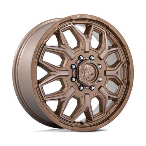 22" Fuel D876 Flux Dually Platinum Bronze 22x8.25 Wheel 8x6.5 104mm Front Rim