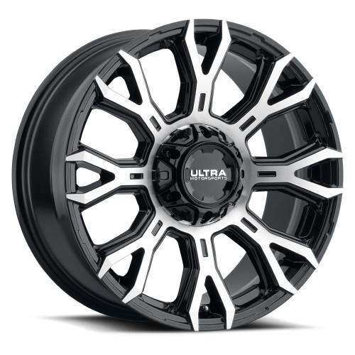 17" Ultra 123U Scorpion Gloss Black Diamond Cut 17x9 Wheel 6x135 6x5.5 18mm Rim