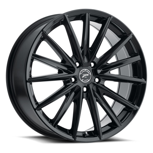 Set 4 18" Platinum 461BK Exodus Gloss Black 18x8 Wheels 5x4.5 40mm Car SUV Rims