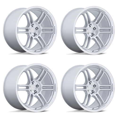 Set 4 19" Rotiform RC209 RPS 19x8.5 5x4.5 20mm Matte Silver Diamond Cut Lip Rims Luxury Sedan Coupe SUV Car Wheels
