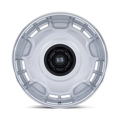 20" US Mag UC146 Arlington 20x8.5 5x5 1mm Silver M-Blk Center Dc-Lip Truck Wheel Rim