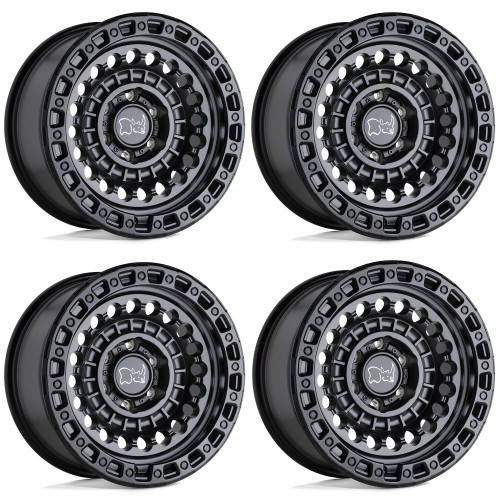 Set 4 20" Black Rhino Sentinel 20x9.5  6x4.5 12mm Matte Black Wheels Rims