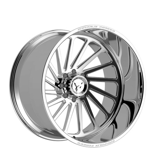 Set 4 24" Fittipaldi Wheels FTF503P 24x10 Polished 4x156 -25mm Forged Truck Rims