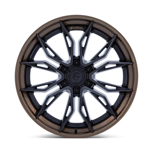 20" Fuel FC404 Mutiny Matte Black Gloss Bronze Lip 20x10 Wheel 8x6.5 -18mm Rim