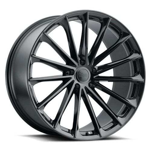 Set 4 OHM Proton 22x9 5x120 Gloss Black Wheels 22" 25mm Rims